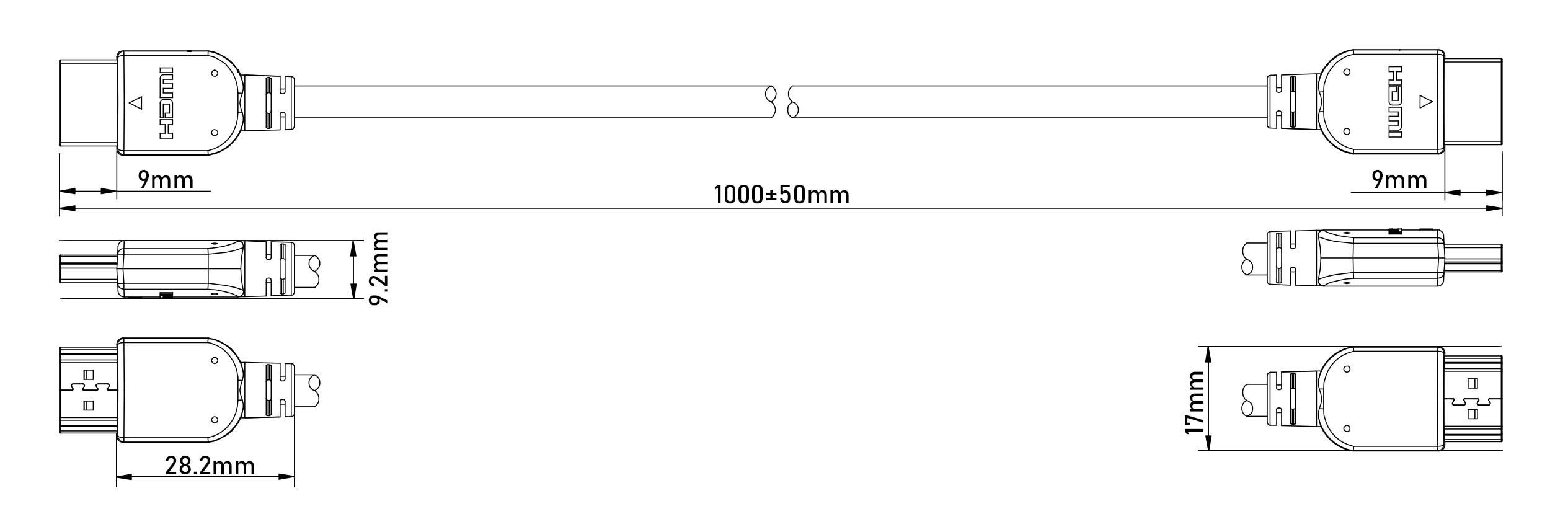 hdmi cable mechanical drawing