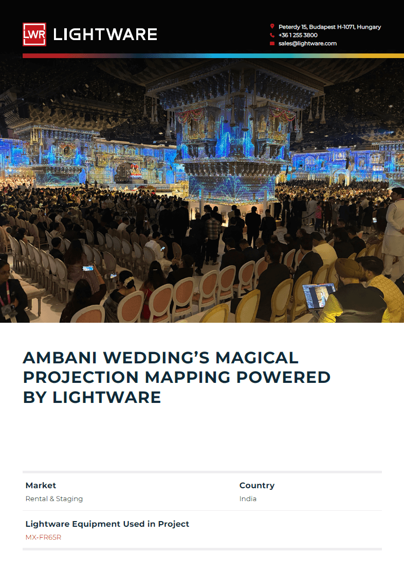 Ambani Wedding’s magical projection mapping powered by Lightware