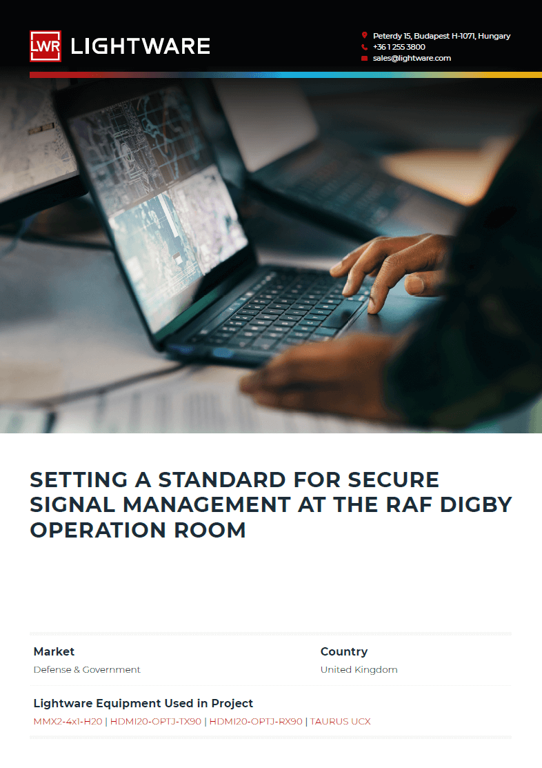 Setting a standard for secure signal management at the RAF Digby Operation Room