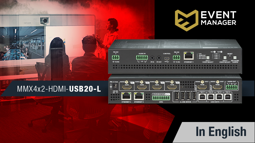 MMX4x2-HDMI-USB20 - USB Host Switching and Event Manager